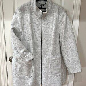 NWT - Ulla Popken Light Grey Wool Winter Coat